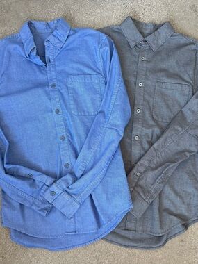 lululemon athletica Men's Button-Down Shirt Duo — Blue & Gray